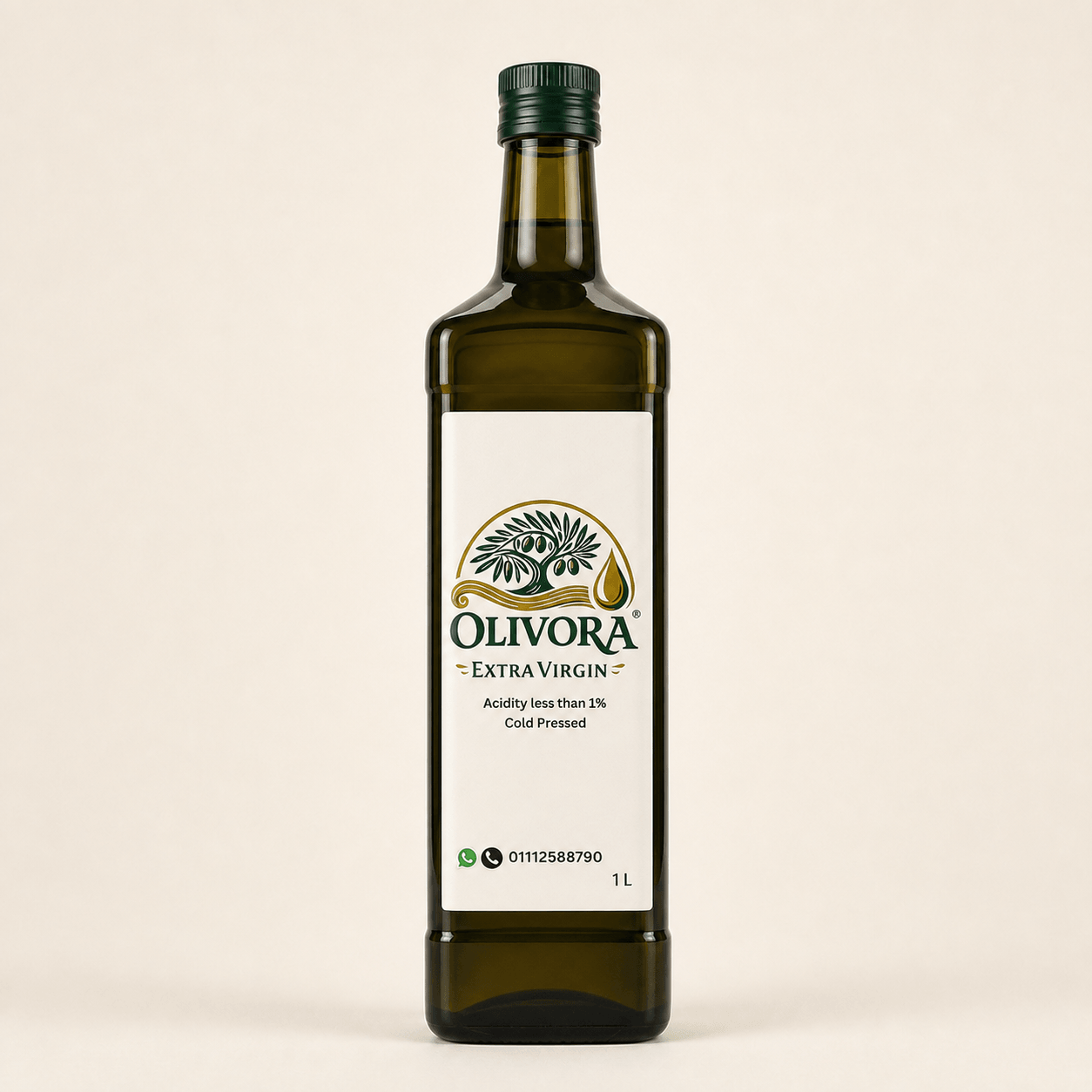 1 L Extra Virgin Olive Oil — Glass Bottle